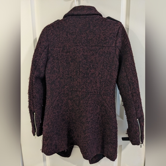 Burgundy pea coat - Picture 2 of 4